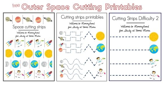 Outer Space Cutting Printables download