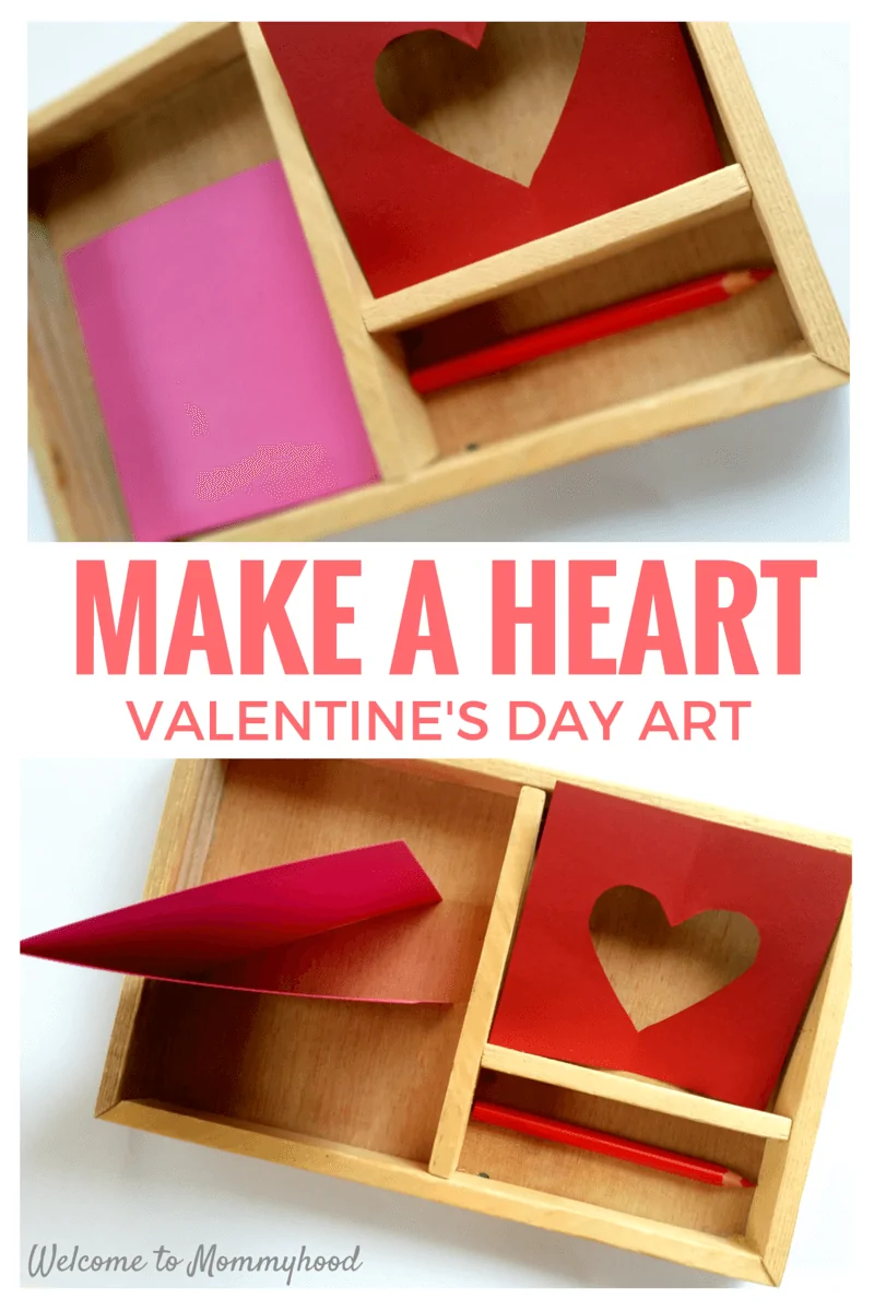 Make a Heart: Valentine's Day Art made with the Montessori Insets