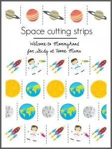 Sample page of Sugar, Spice and Glitter's Space Cutting Strips