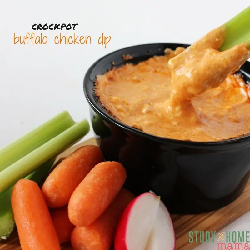 Yummy Crockpot Buffalo Chicken Dip is the perfect appetizer for game day