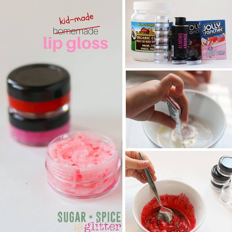 This Homemade Lip Gloss is the perfect homemade gift or party favour - perfect for a girl birthday party or slumber party activity. Made completely with food-grade ingredients, this lip gloss is safe enough for your youngest fashionista