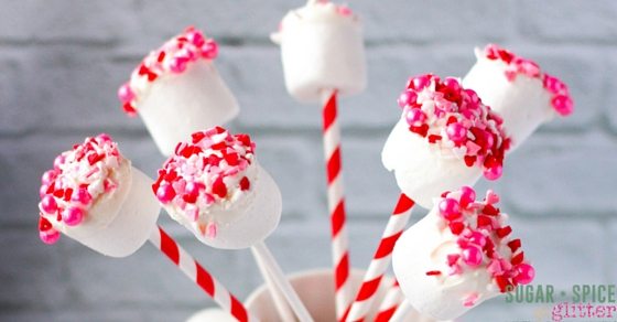 Kids Kitchen Valentine's Day Marsmallows Recipe - the perfect easy recipe for kids to make, and it can be customized for any occasion! A sweet homemade Valentine's Day dessert kids can make