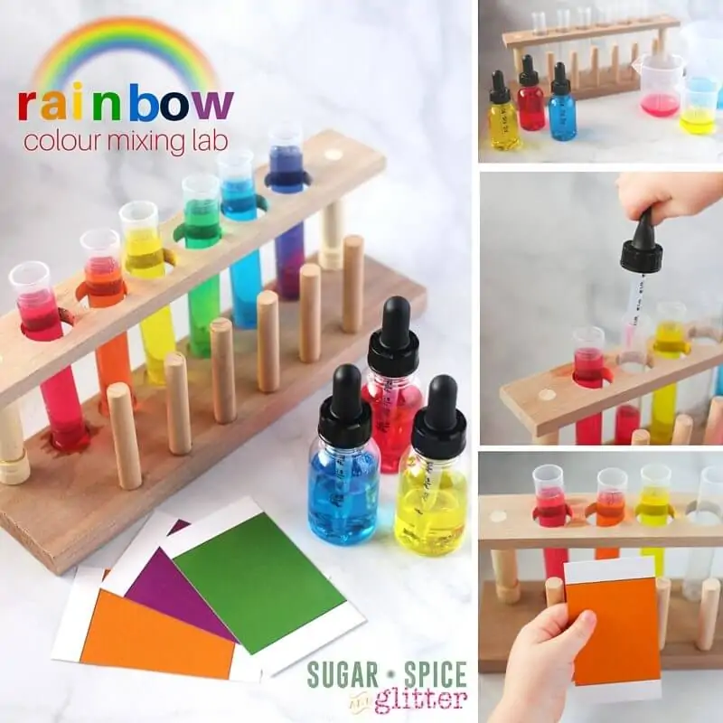 How to put together a colour mixing science activity