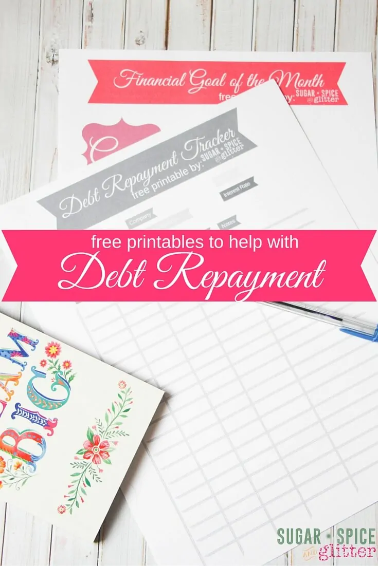Debt Repayment worksheets - these free debt repayment printables are a great way to stay motivated and organized with debt repayment. Includes a goal sheet to encourage faster repayment