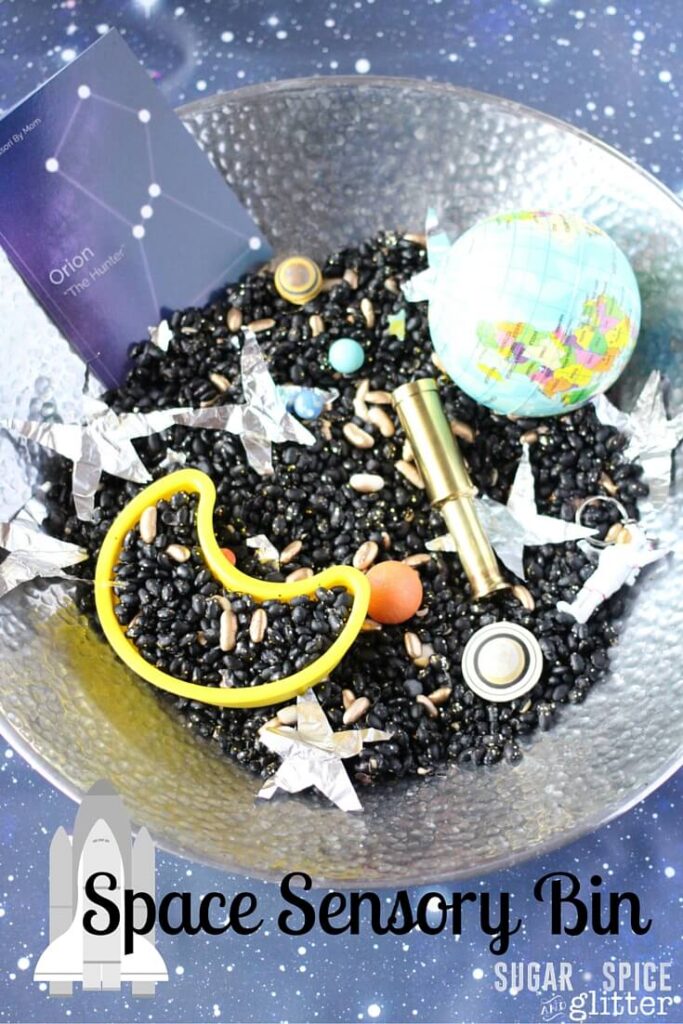 Space Sensory Bin ⋆ Sugar, Spice and Glitter