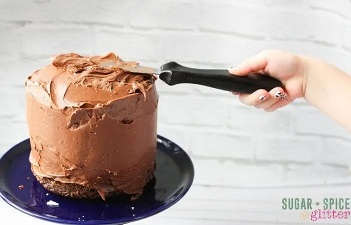 Oh my gosh, would you look at that amazing chocolate buttercream. To die for.