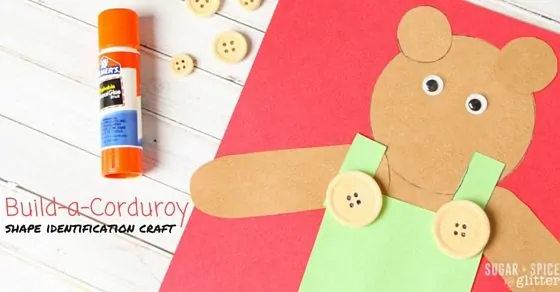Build-a-Corduroy Shape Identification Craft for Kids