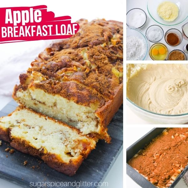 How to make an apple breakfast loaf recipe - so easy, kids can help make it in less than 10 minutes.