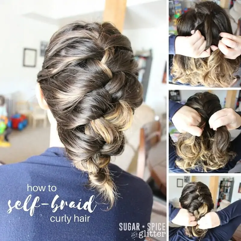 A step-by-step tutorial on how to braid curly hair