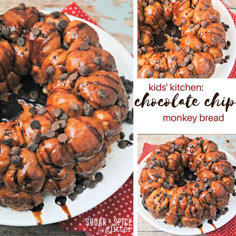 Yummy, gooey, and oh-so delicious! Chocolate chip monkey bread is super easy to make and the perfect recipe to make with kids. 
