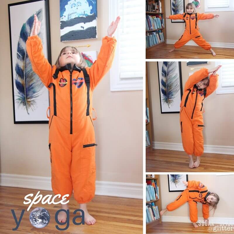 A fun space yoga for kids sequence - how to do yoga with kids