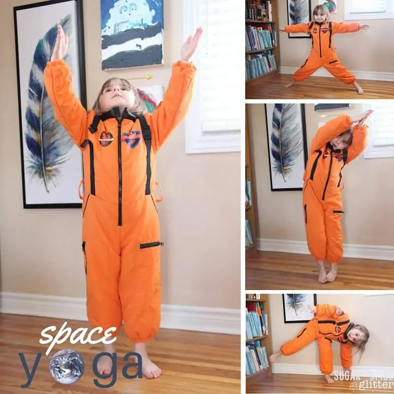 A fun space yoga for kids sequence - how to do yoga with kids