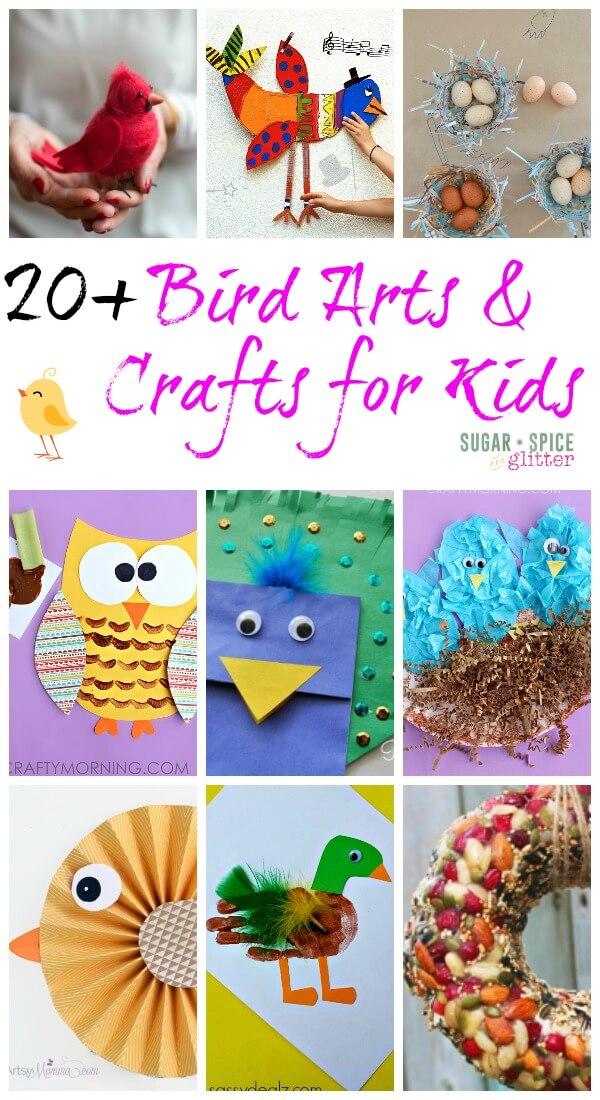 20 + Bird Crafts for Kids