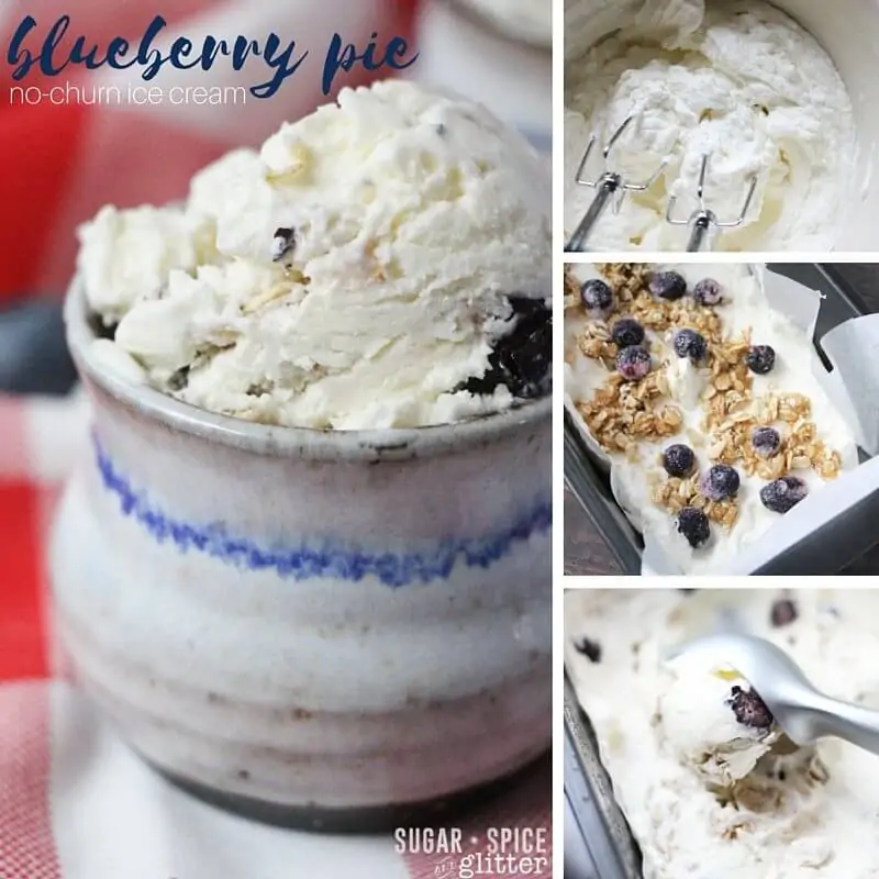 How to make blueberry pie ice cream - a step-by-step no-churn ice cream recipe