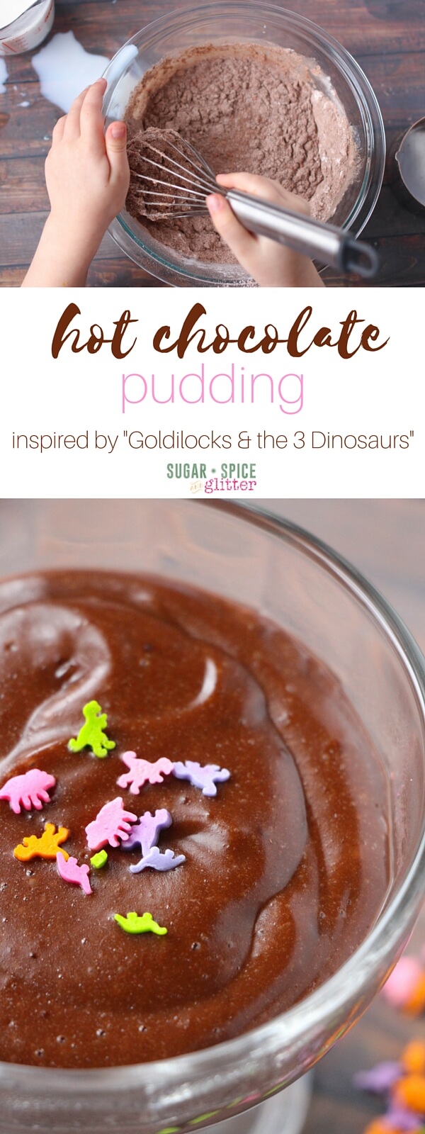 A delicious twist on homemade pudding, this hot chocolate pudding uses 3 ingredients to make luscious, warm chocolate pudding out of hot chocolate powder! A super simple recipe for kids to make with just a little bit of help when it comes to the microwave step.