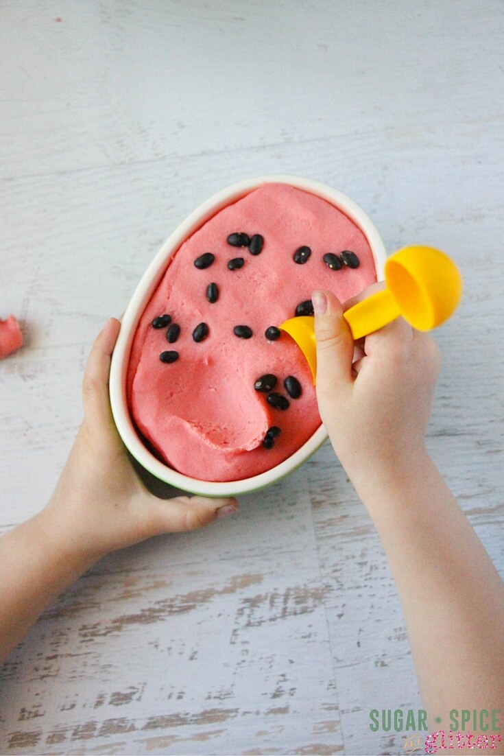 watermelon play dough counting (1)