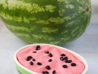 watermelon play dough counting