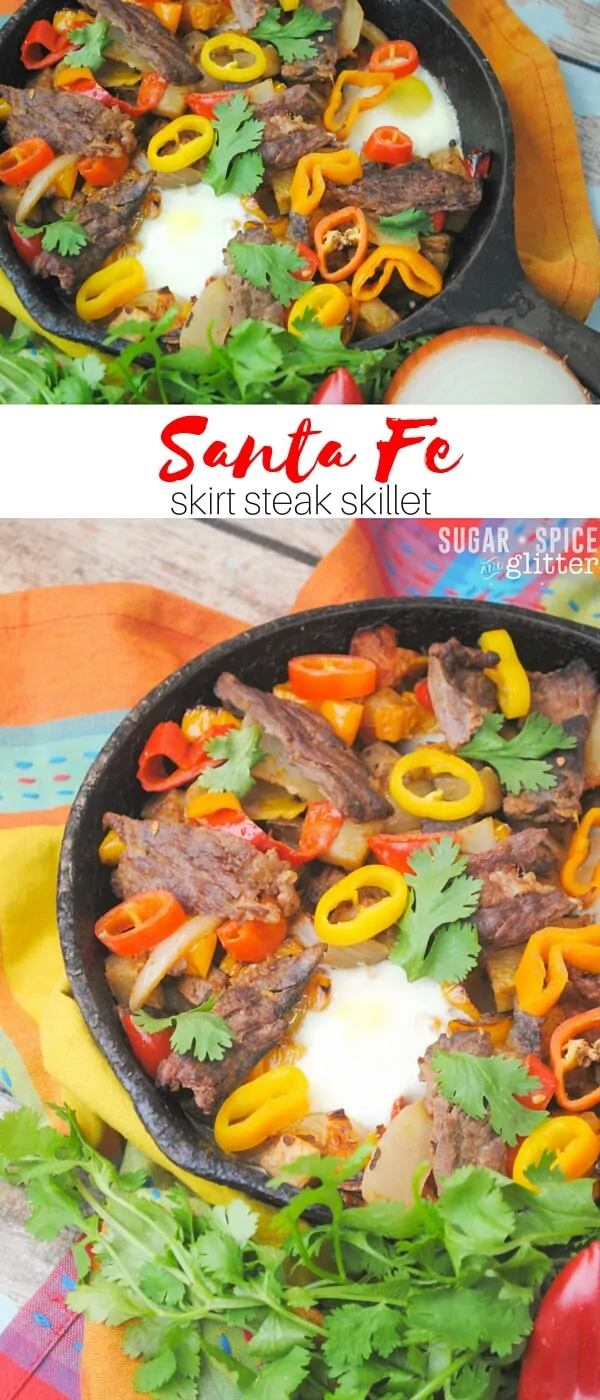 Santa Fe Steak Skillet - a delicious take on a classic latin american recipe. Steak and eggs with a latin edge