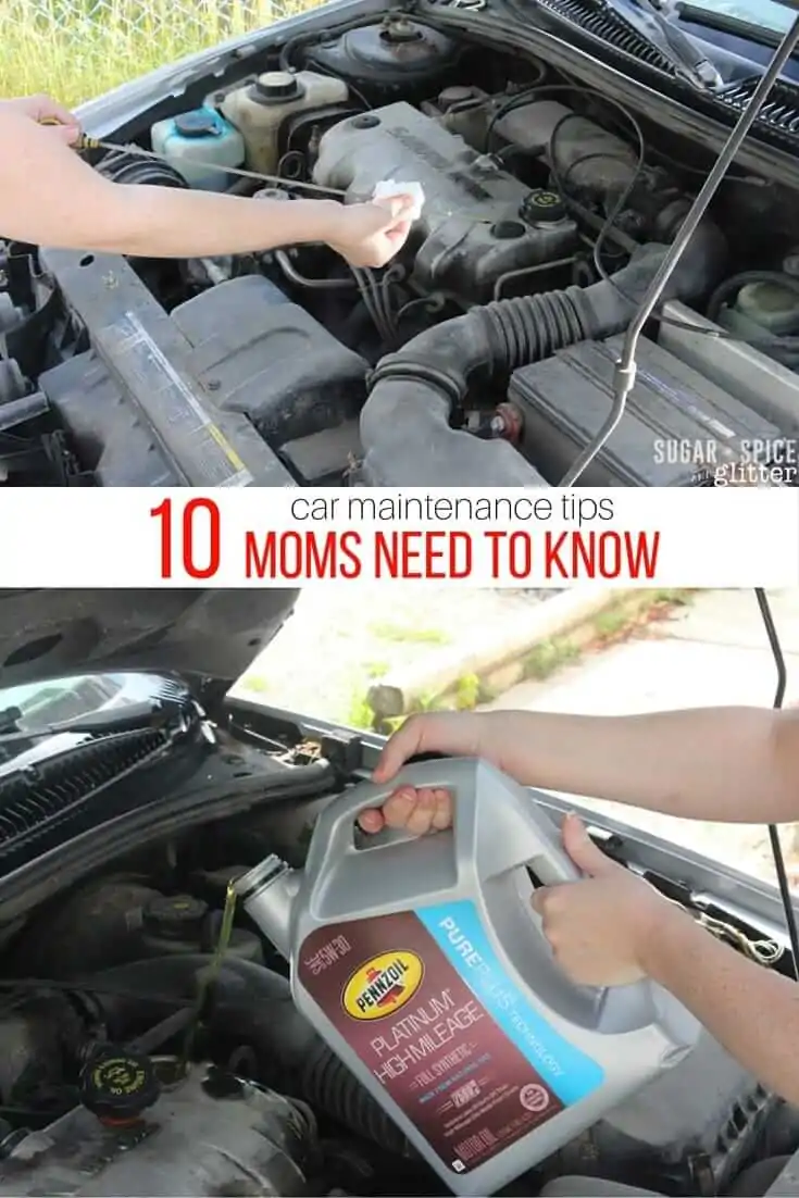 Car maintenance is an often overlooked part of every day life, but moms need to be prepared and on top of their car's maintenance for the safety of themselves and their children. Here are 10 essential tips you can learn in just a few minutes to help keep your family safe!