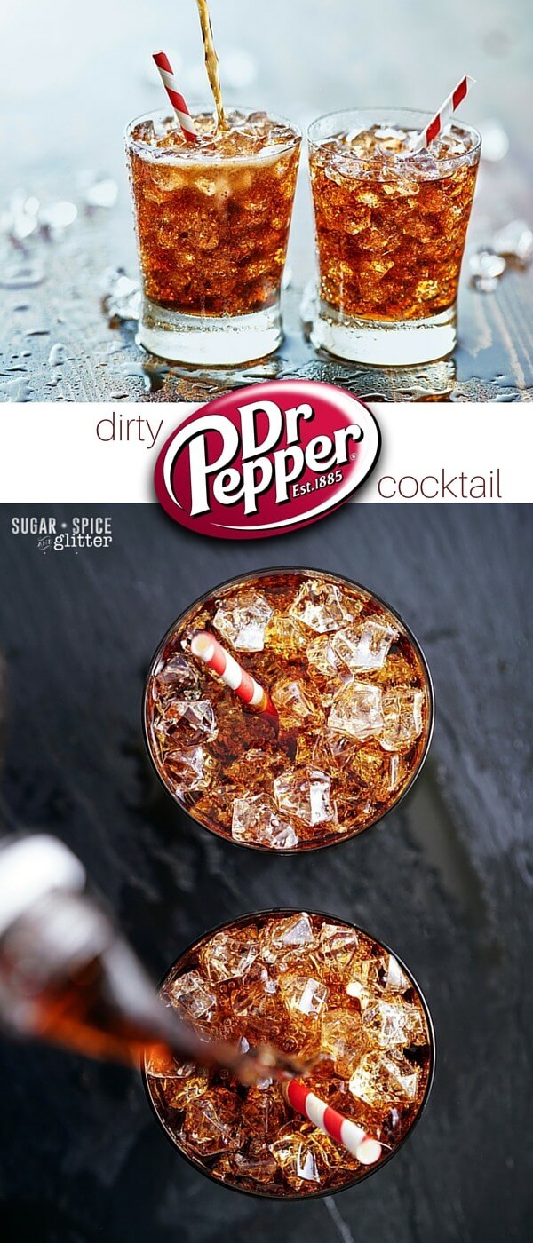 A fun summer drink takes just like Dr Pepper, this Dirty Dr Pepper Cocktail is refreshing and smooth with a hint of caramel and cinnamon that makes it the perfect crowd-pleasing cocktail.