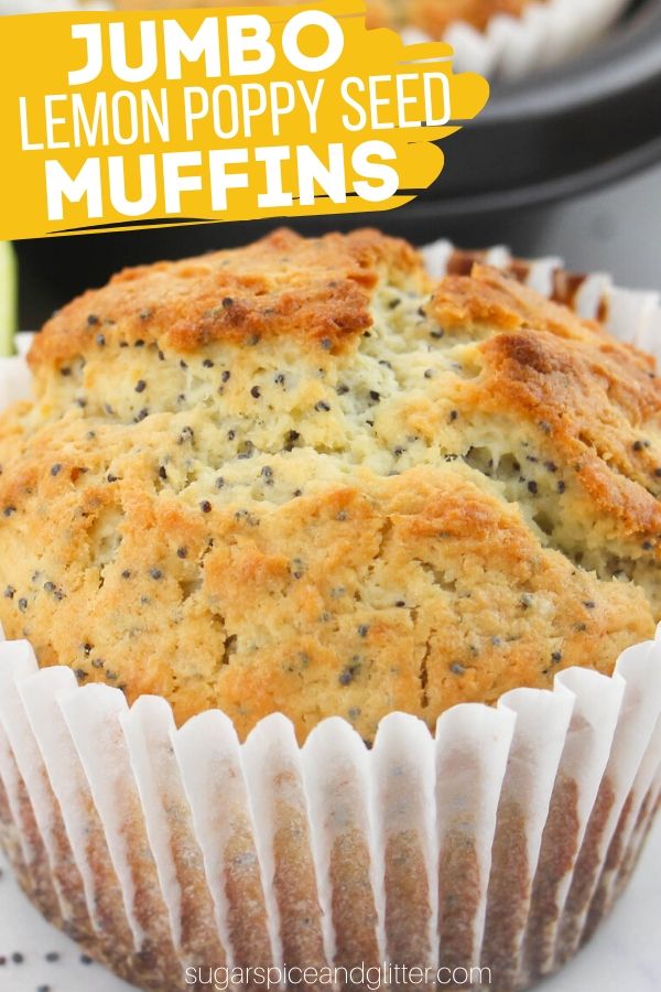 Delicious lemon poppyseed muffin recipe with a bright lemon flavor. Fluffy on the inside with a golden crunchy top - these lemon muffins are better than starbucks!