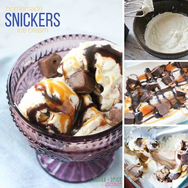 How to make a no-churn homemade snickers ice cream