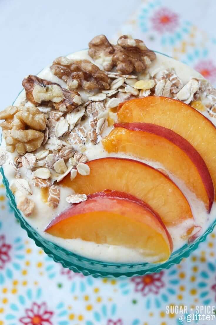 peach pie smoothie bowl recipe
