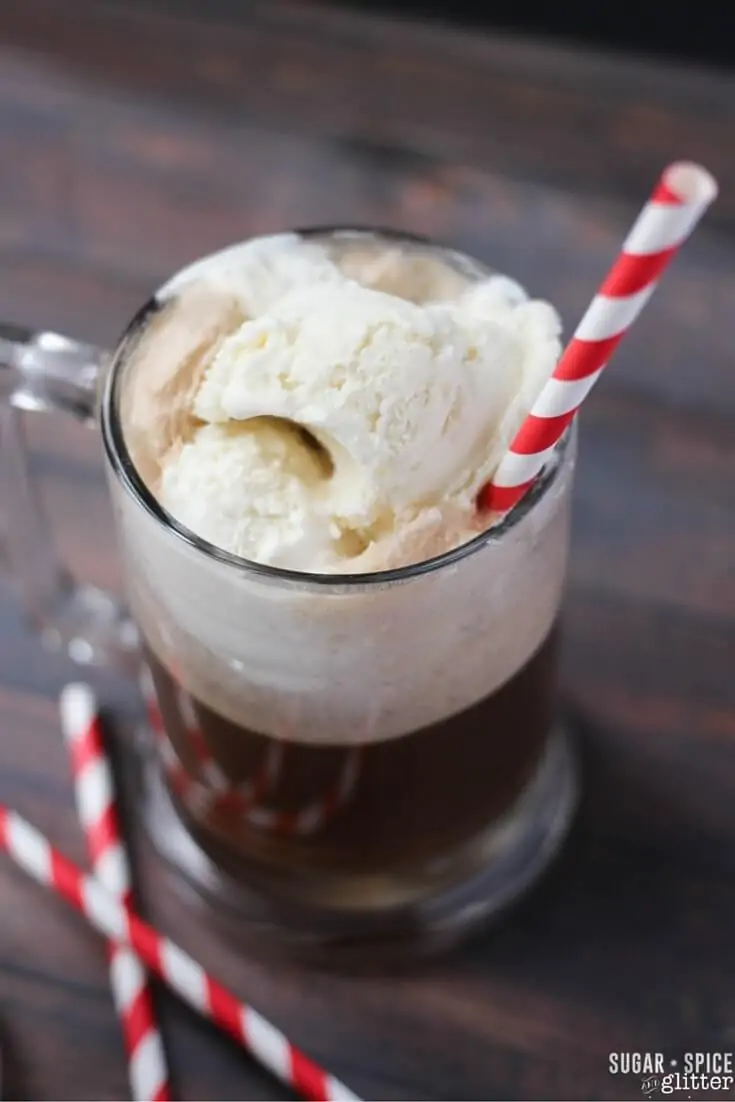Grown-up Root beer float made with butterscotch schnapps - perfection.