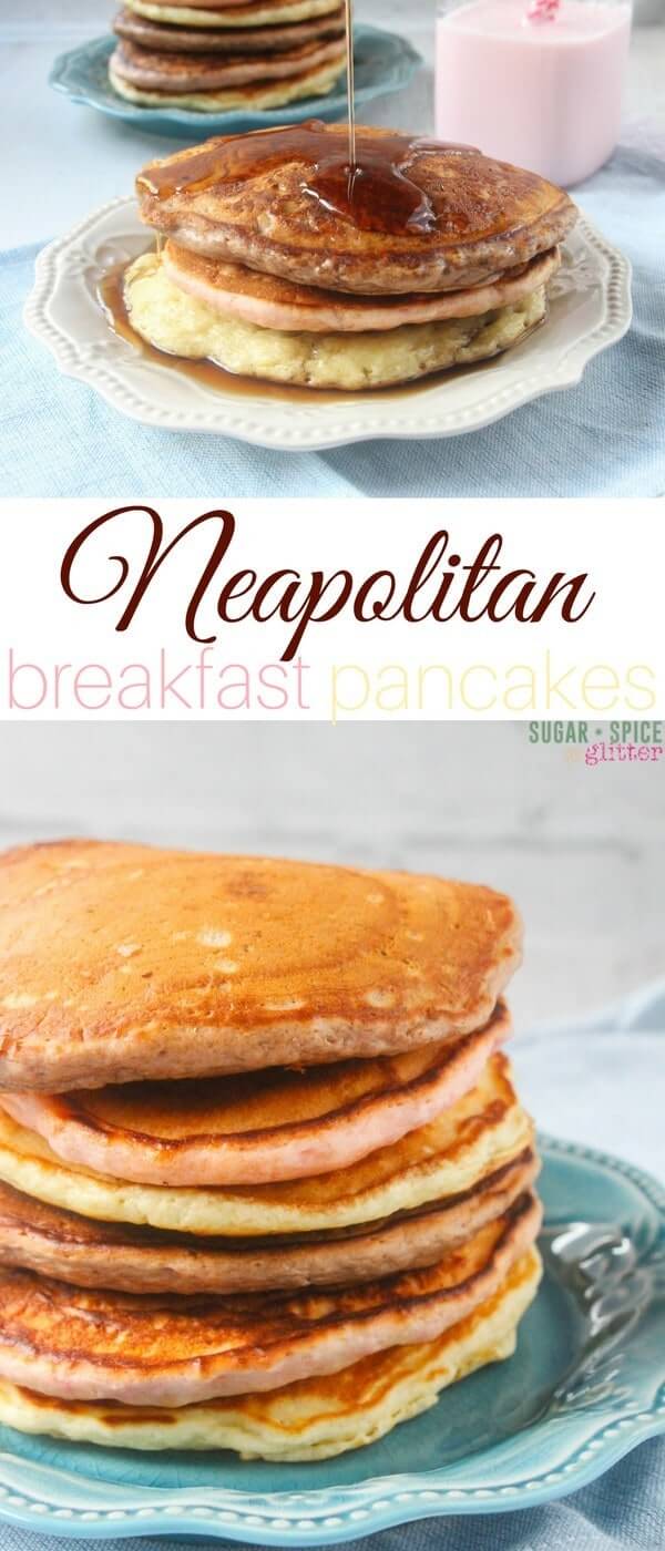 Treat yourself to these homemade Neapolitan Breakfast Pancakes, enriched with vitamins and essential nutrients - an easy and delicious breakfast the whole family will love