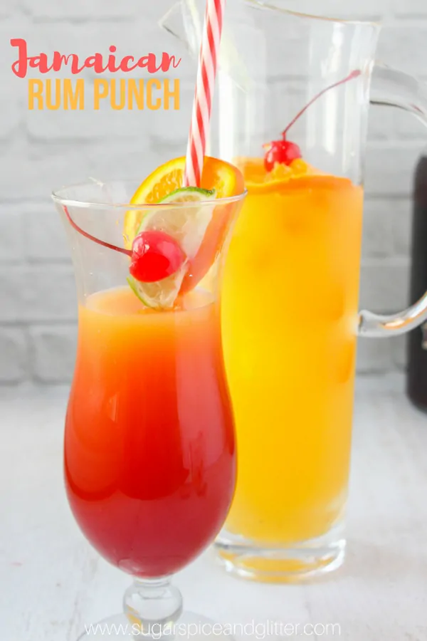 This Jamaican Rum Punch is always a hit at parties and makes a great summer cocktail to wind down after a long, hot day. It's a fruity, citrus-flavored cocktail with bright flavors reminiscent of a Caribbean sunset.