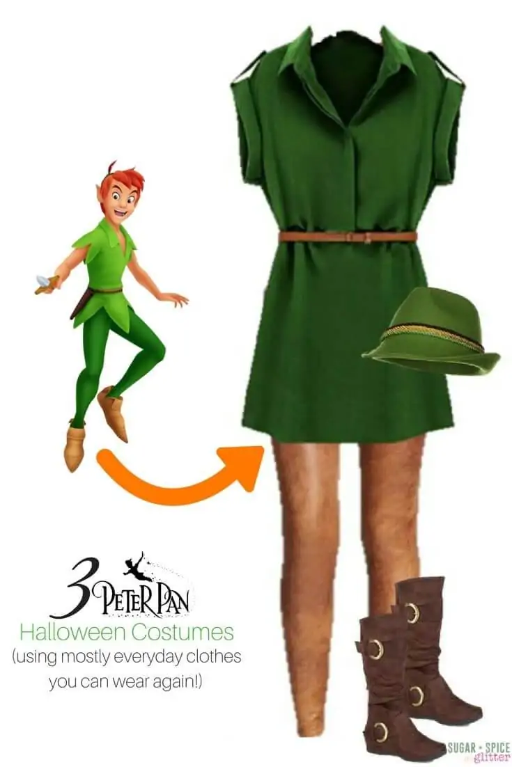 Peter Pan costume for women using everyday clothes - Disneybounding Peter Pan