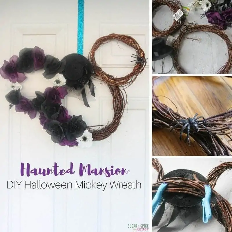 How to make an easy haunted mansion wreath, or customize this DIY Mickey Wreath however you'd like