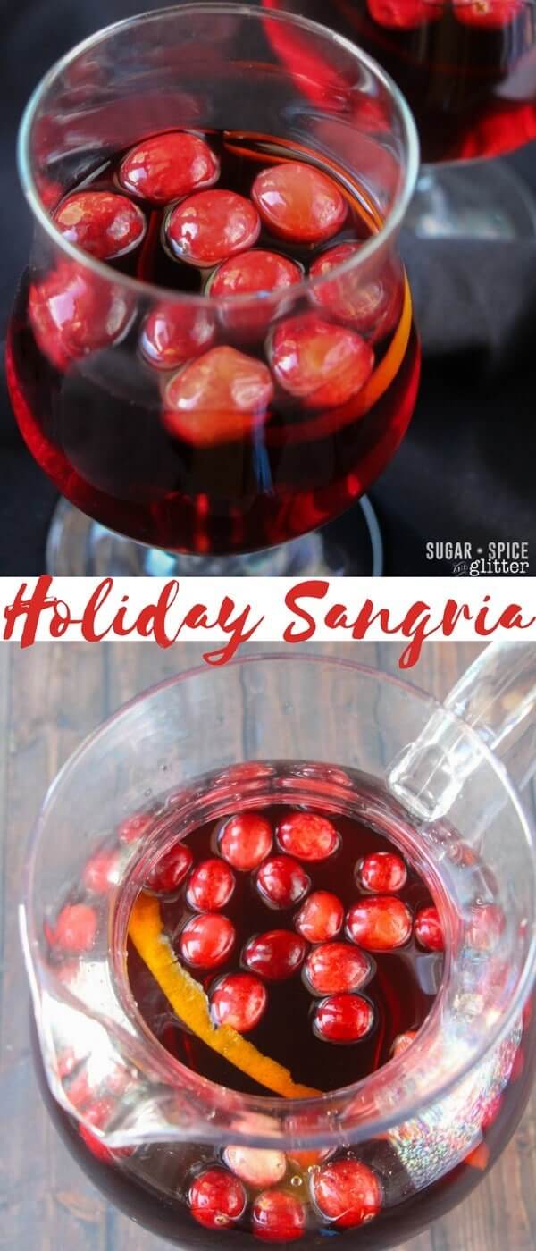 A festive and delicious holiday sangria using winter fruits and cranberry wine. A lighter and crisper option to mulled wine during the holidays