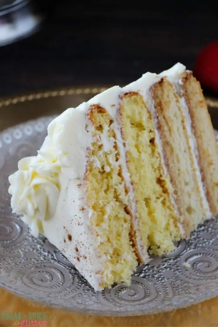 Oh my goodness, would you look at this amazing eggnog cake with homemade eggnog buttercream? A light and fluffy eggnog cake recipe to die for!
