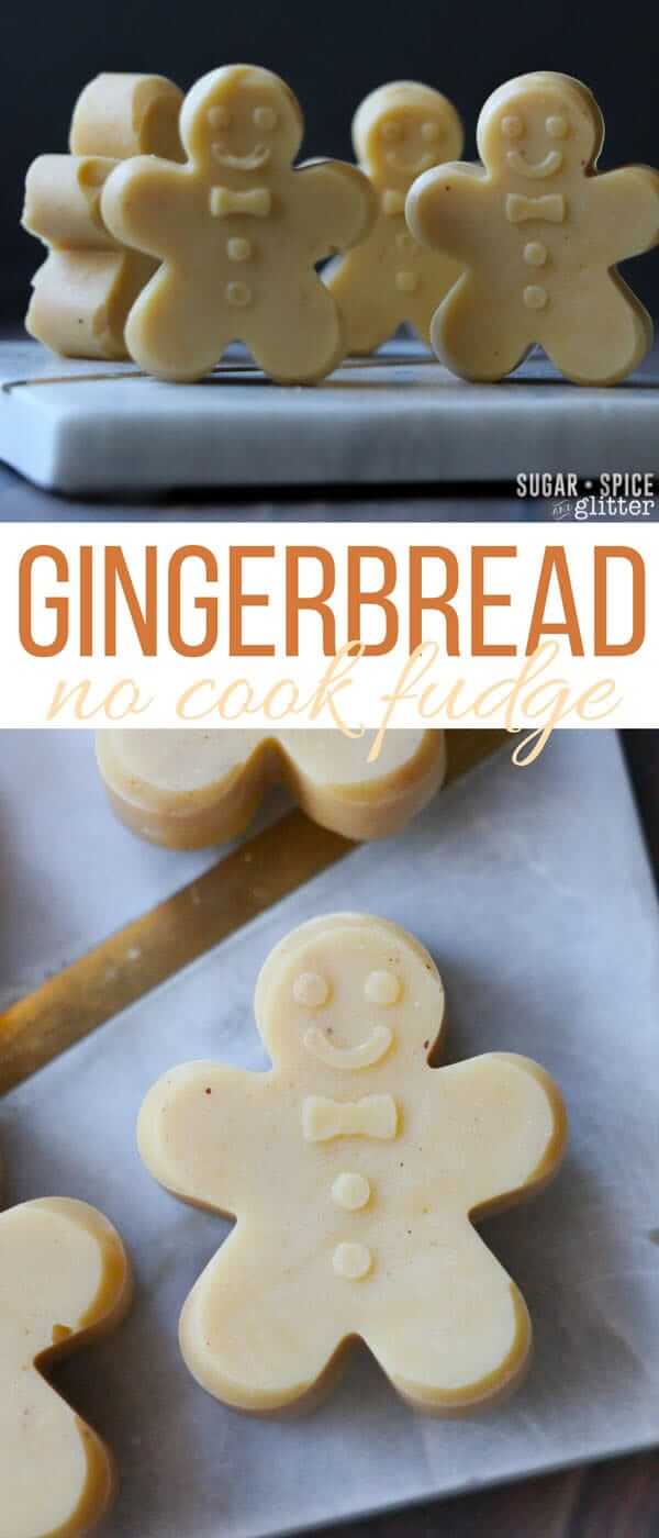 An easy and simple no-cook fudge for Christmas, these Gingerbread fudge are so cute and make a perfect homemade gift for the gingerbread lover on your list