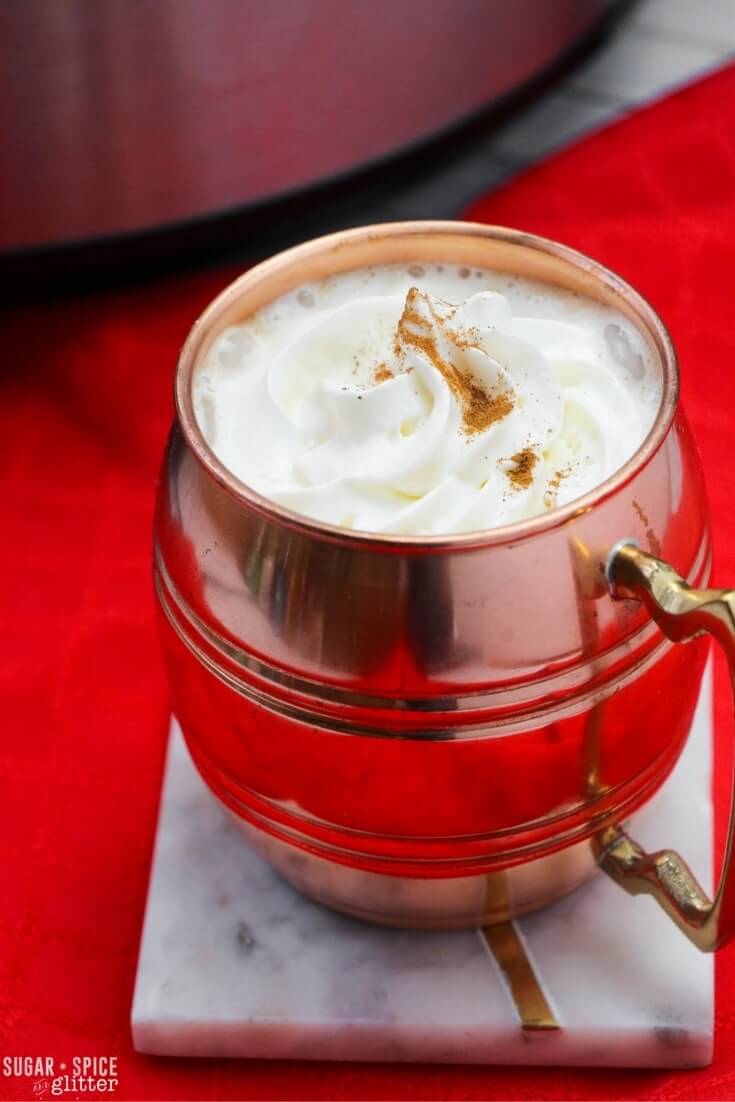 These slow cooker gingerbread lattes are the perfect option for entertaining a group during the holidays - creamy, perfectly spiced strong coffee with minimal effort
