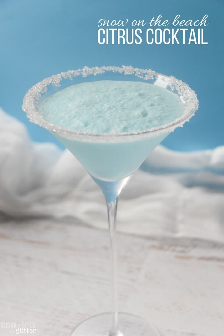 This looks like a classic winter cocktail, but it's got a tropical edge that will transport you back to summer