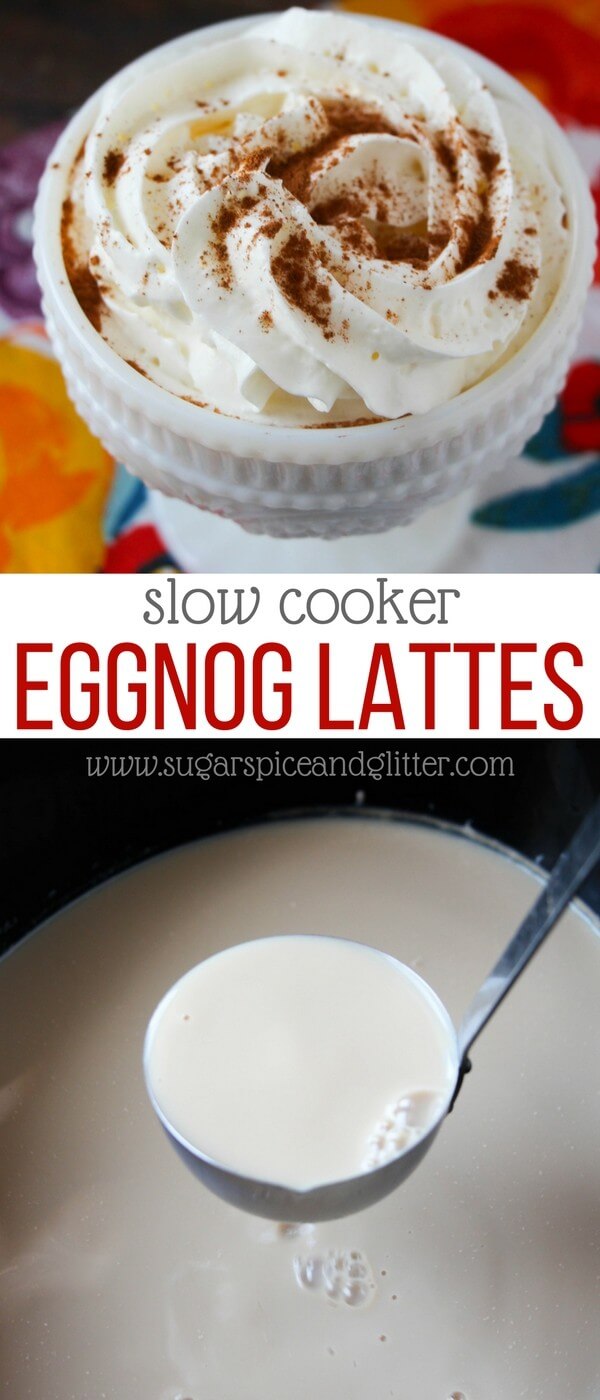 Slow Cooker Eggnog Lattes