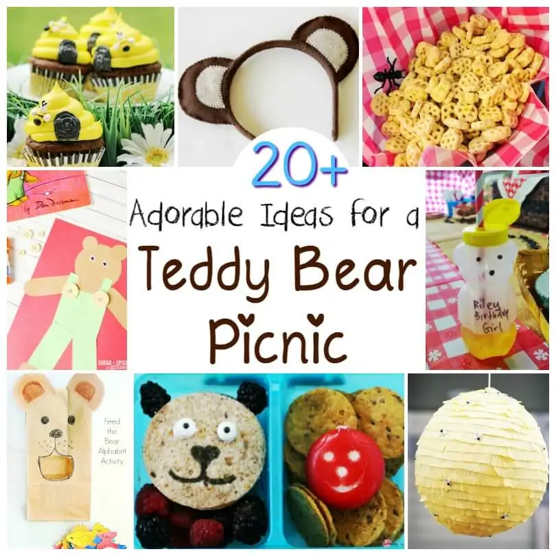 So much inspiration here for a teddy bear picnic - Teddy Bear Picnic Day is July 10th, so be prepared with this collection of ideas