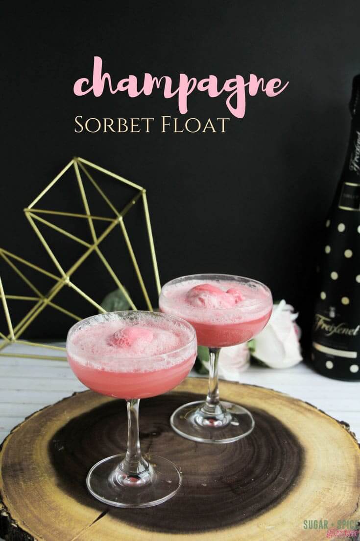 No matter what you're celebrating, these champagne sorbet float cocktails are going to make it even better - a cute and bubbly cocktail that you can customize with your favourite flavour of sorbet
