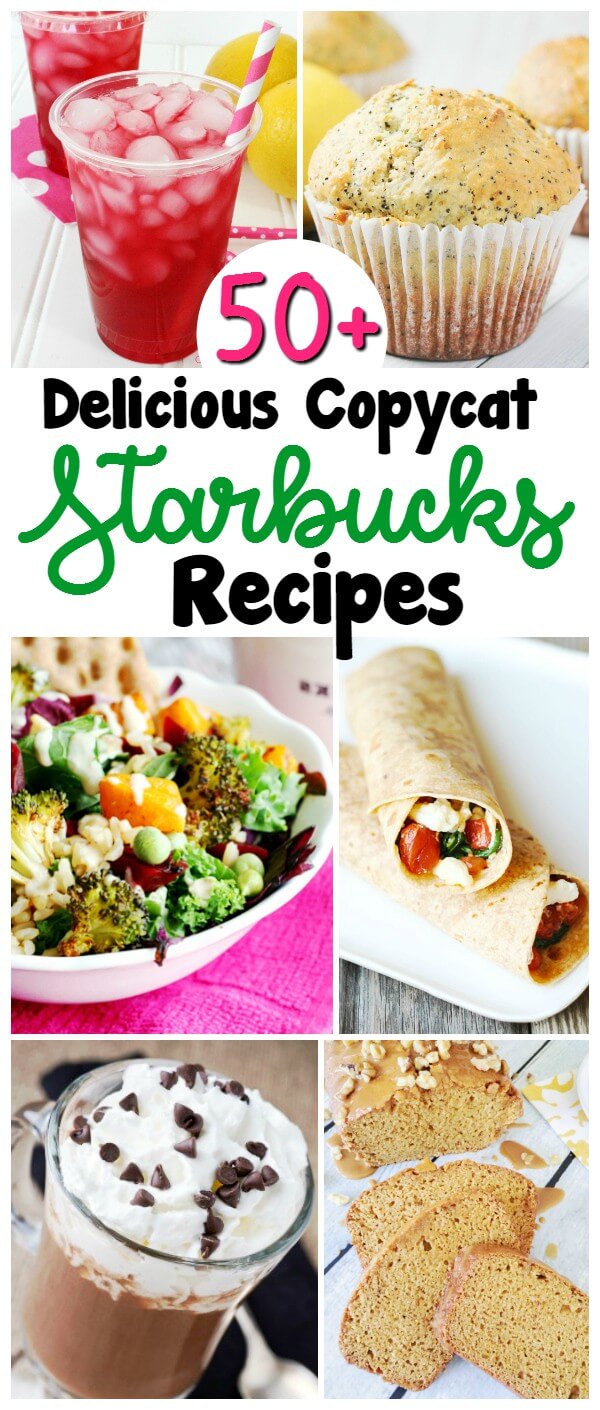 Dive into this delicious collection of over 50 Starbucks Copycat Recipes - from Starbucks drink recipes to Starbucks baked goods and more, we've got all the secret recipes covered!