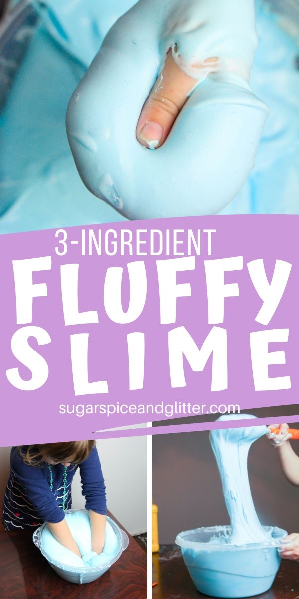 How to make a quick and easy fluffy slime with just 3 household ingredients. This is one of the fluffiest, stretchiest and squishiest slimes we have ever played with!