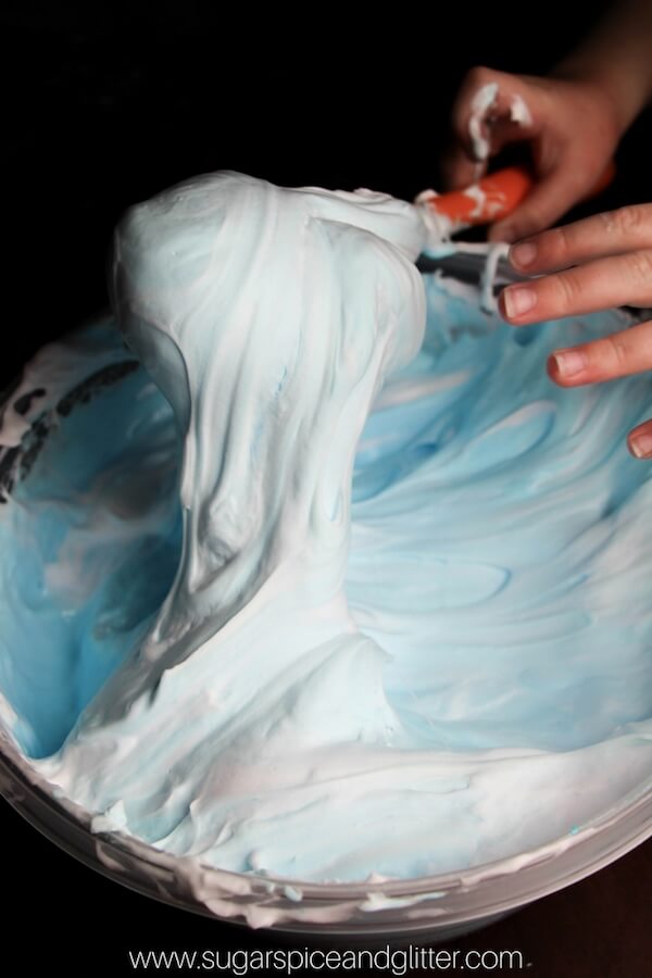 This easy fluffy slime recipe just looks like a big squishy cloud