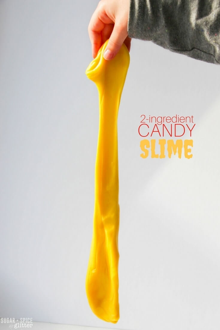 An easy 2-ingredient candy slime that you can actually eat! Needless to say, this safe edible slime is borax-free
