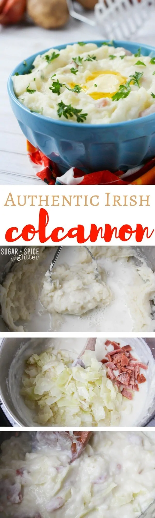 An easy and authentic recipe for Irish Colcannon - the creamiest and butteriest mashed potatoes, loaded with delicious mix-ins