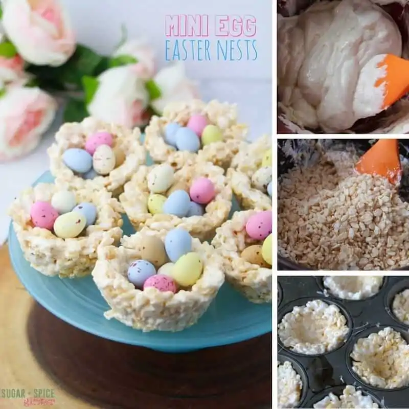 How to make Mini Egg Easter Nests with kids - a simple Easter dessert idea