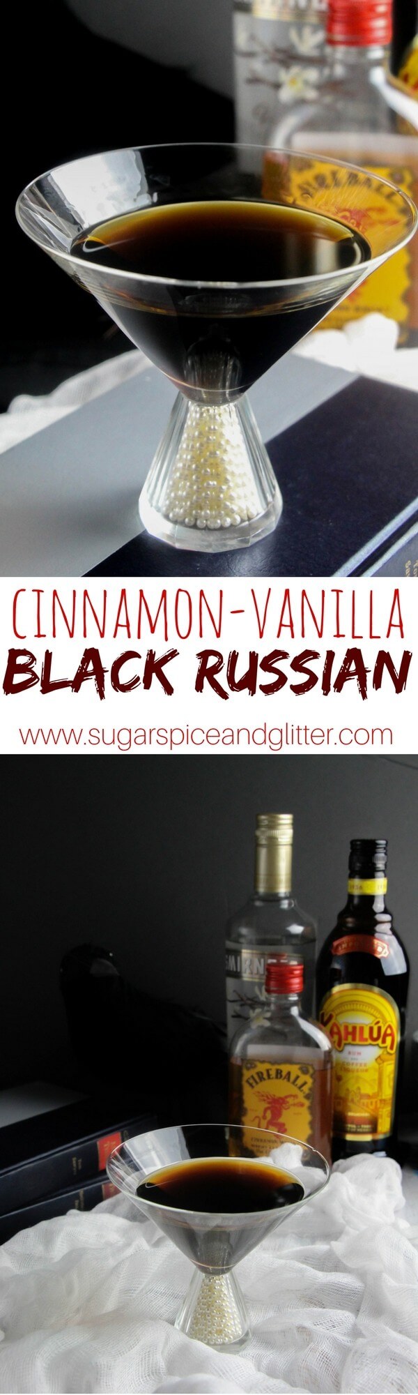 Cinnamon Vanilla Black Russian Cocktail