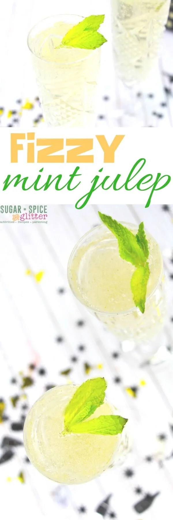 This Fizzy Mint Julep cocktail is a fun, celebratory drink that is smoother than a traditional mint julep but still has all of the flavor. If you're looking for a twist on a champagne cocktail, give this a try.