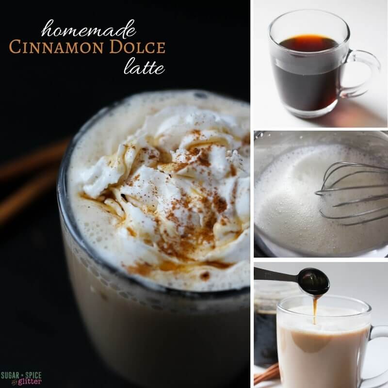 How to make a copycat cinnamon dolce latte with homemade cinnamon syrup