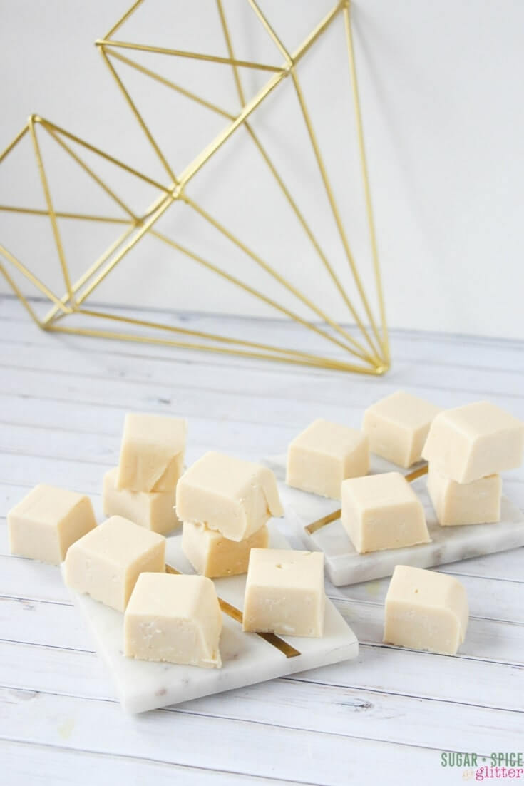 A sweet homemade gift - Bailey's Fudge is made with just 4 ingredients and less than 10 minutes cook time